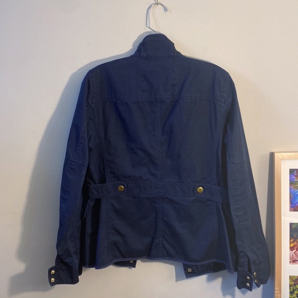 J.Crew | Relaxed Boyfriend Field Utility Jacket navy gold women’s Small - Picture 7 of 8